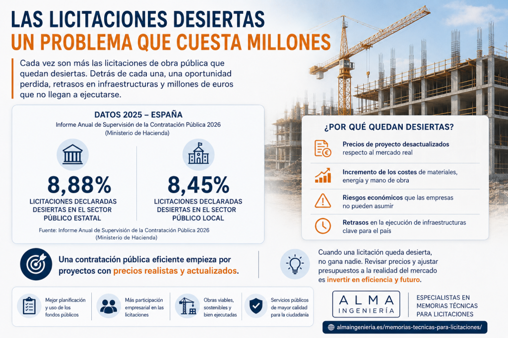 Licitaciones desiertas obra pública